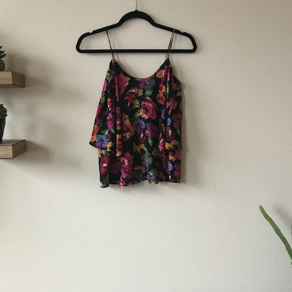 Floral girly tank top size xs